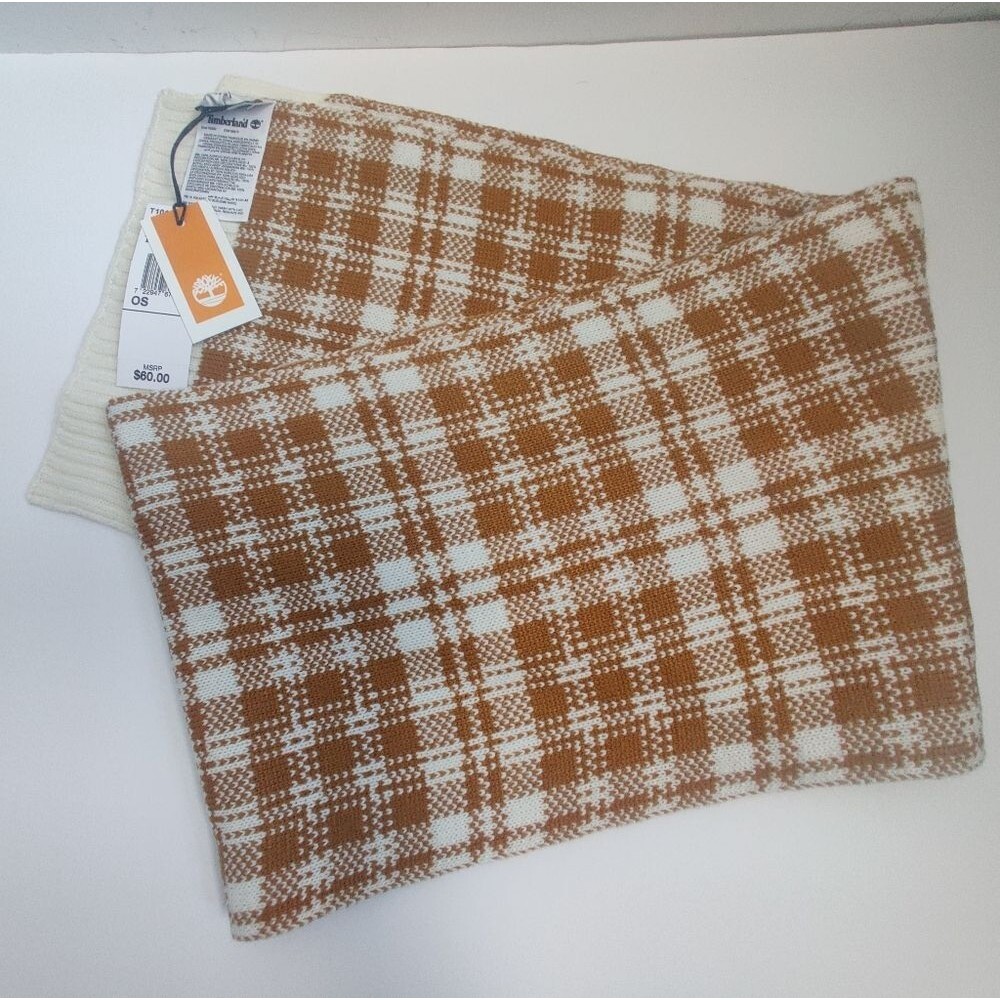 NWT Timberland Buffalo Plaid Thick Warm Fall Winter Unisex Scarf Streetwear (OS)